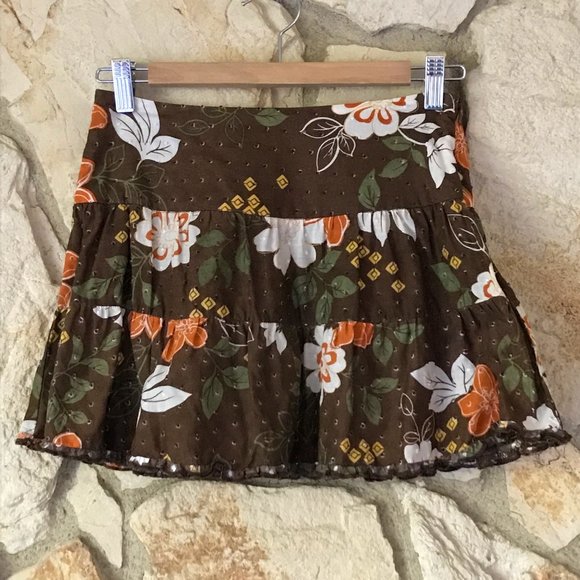 Rampage Tiered Ruffle Hem Mini Skirt 🌼🧡 - Picture 2 of 8